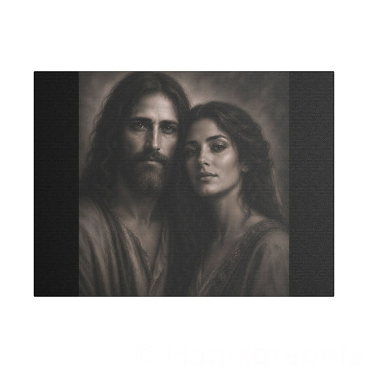 The Beloveds Portrait Satin Canvas Stretched | Wall Art