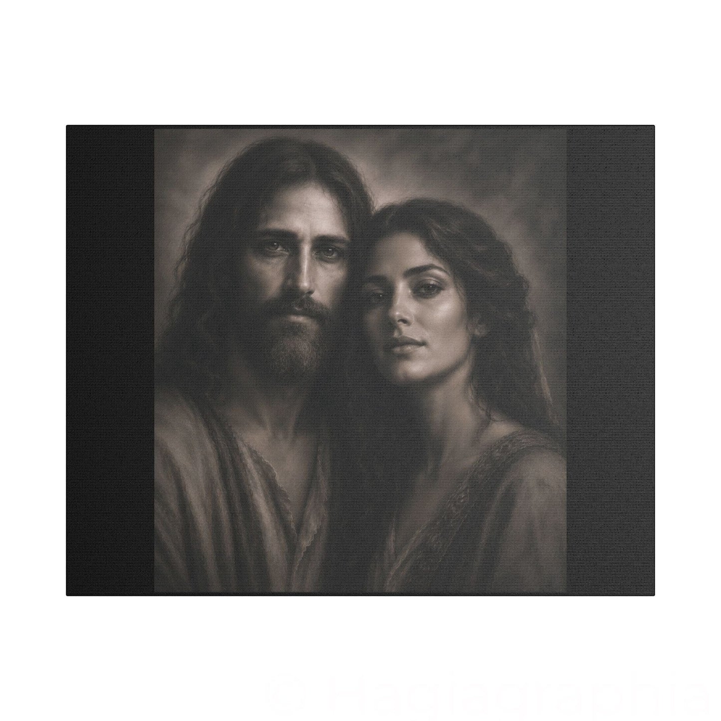 The Beloveds Portrait Satin Canvas Stretched | Wall Art