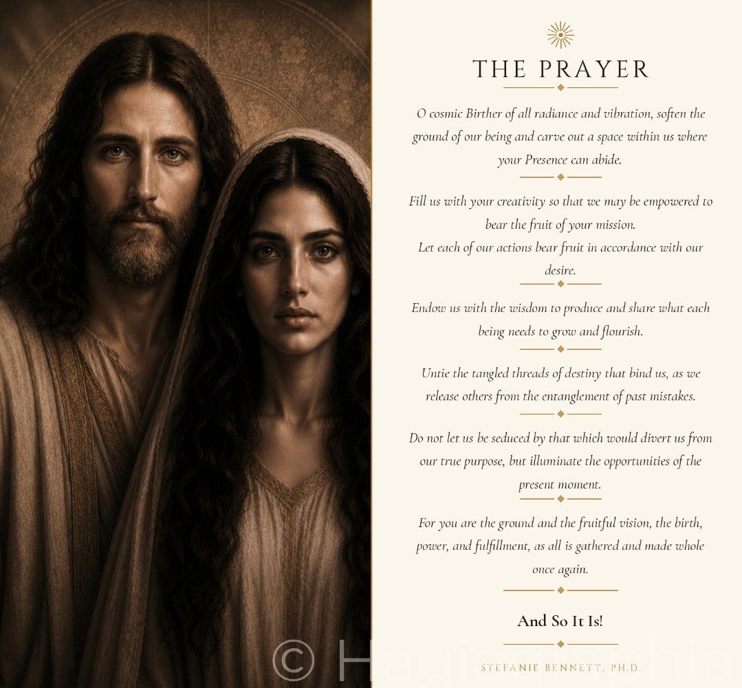 Christ & Mary Magdalene Prayer Rolled Poster — Wall Art