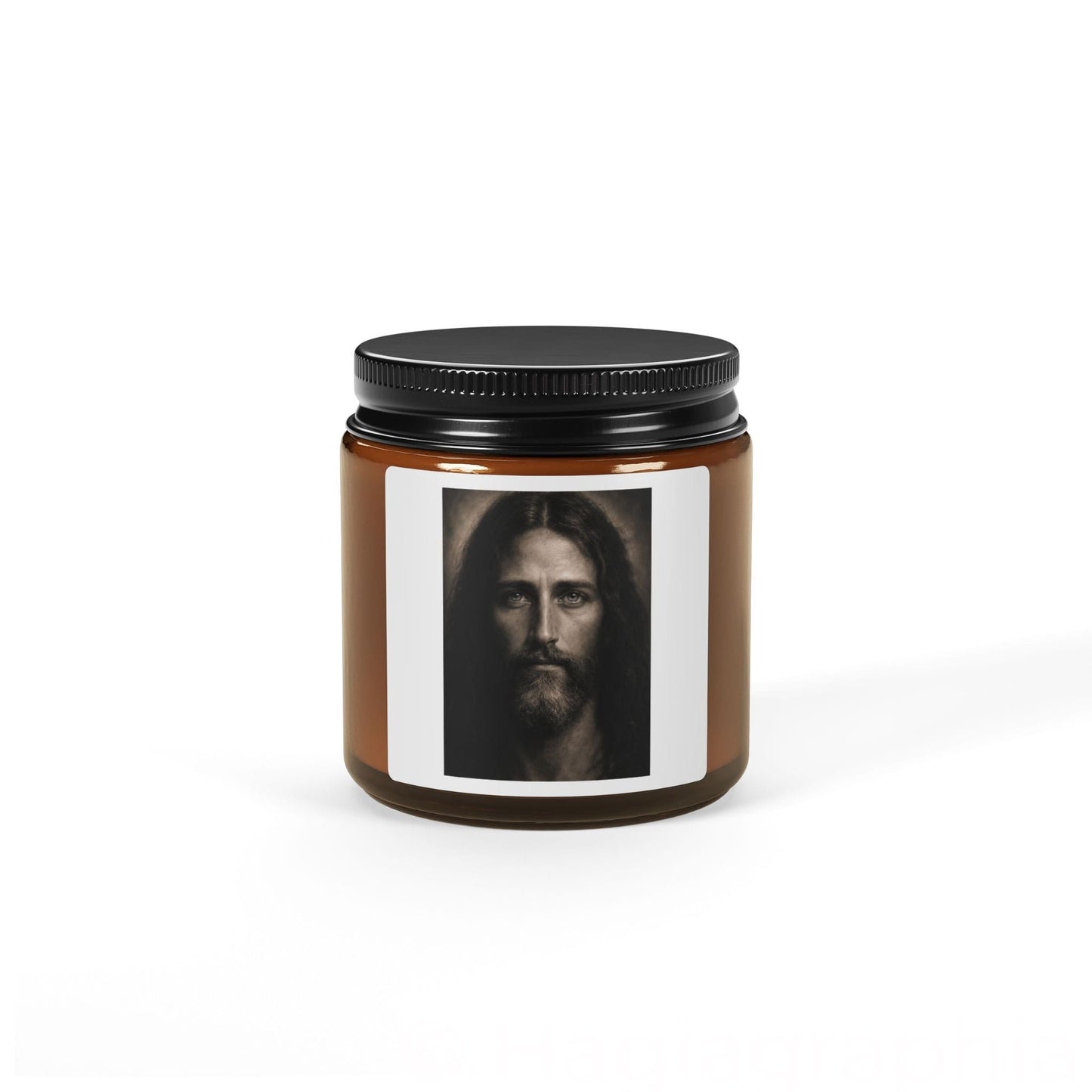 Yeshua Portrait Scented Candle — Amber Soy