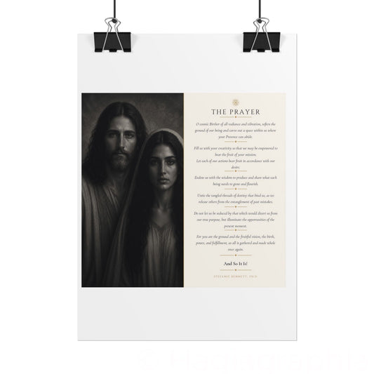 Christ &  Mary Magdalene Prayer Rolled Poster — Wall Art