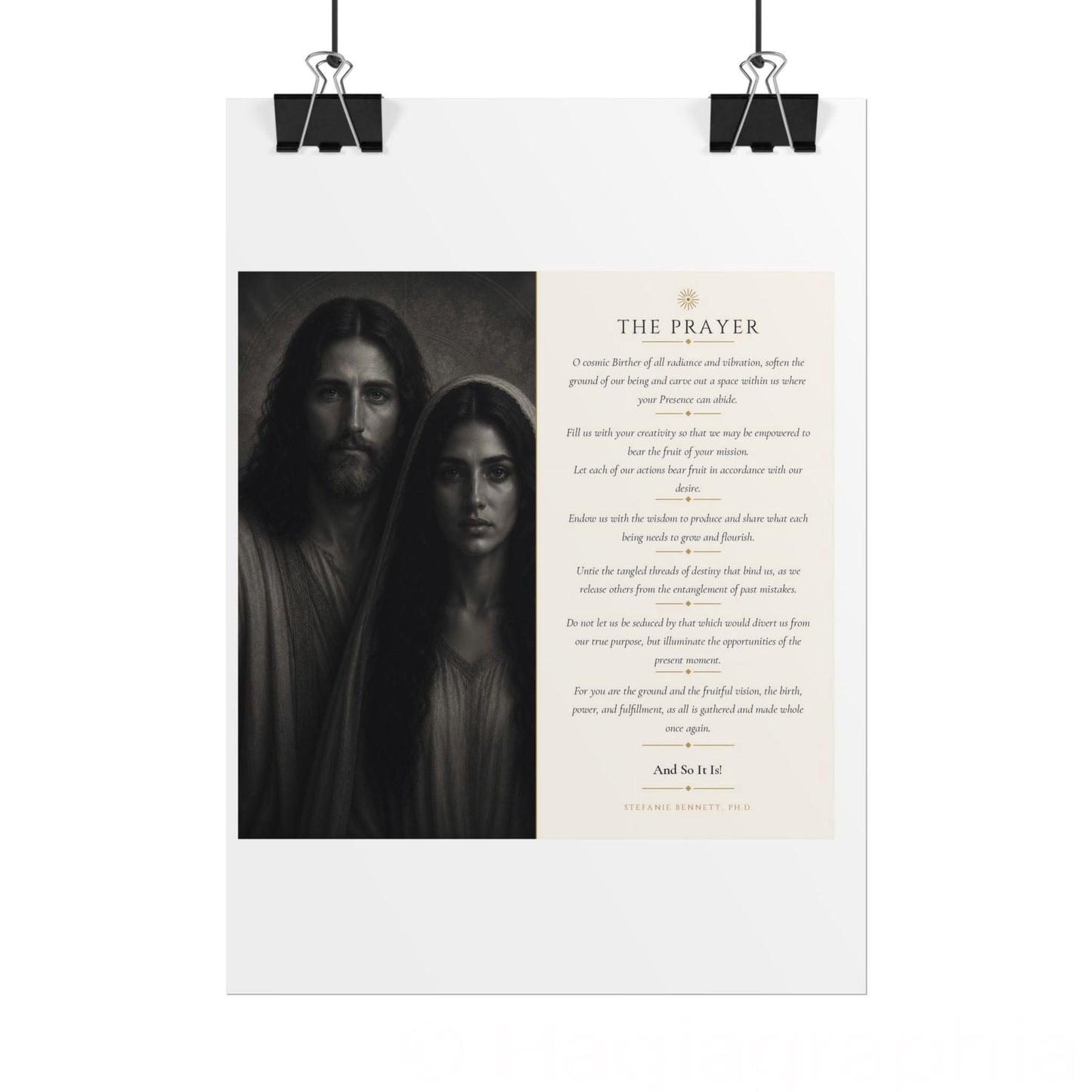 Christ &  Mary Magdalene Prayer Rolled Poster — Wall Art
