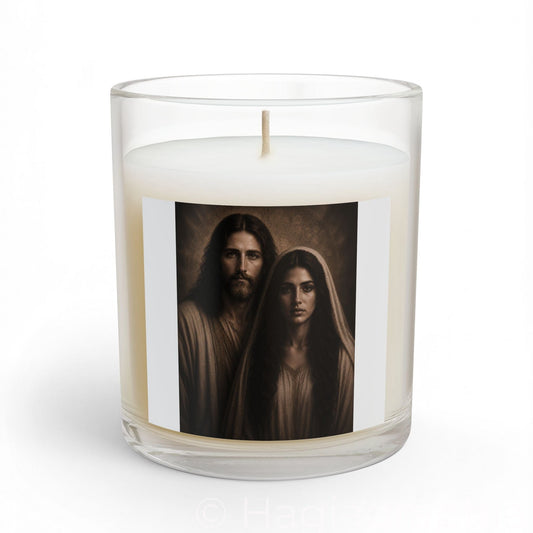 Christ & Matry Magdalene Glass Candle — 11oz