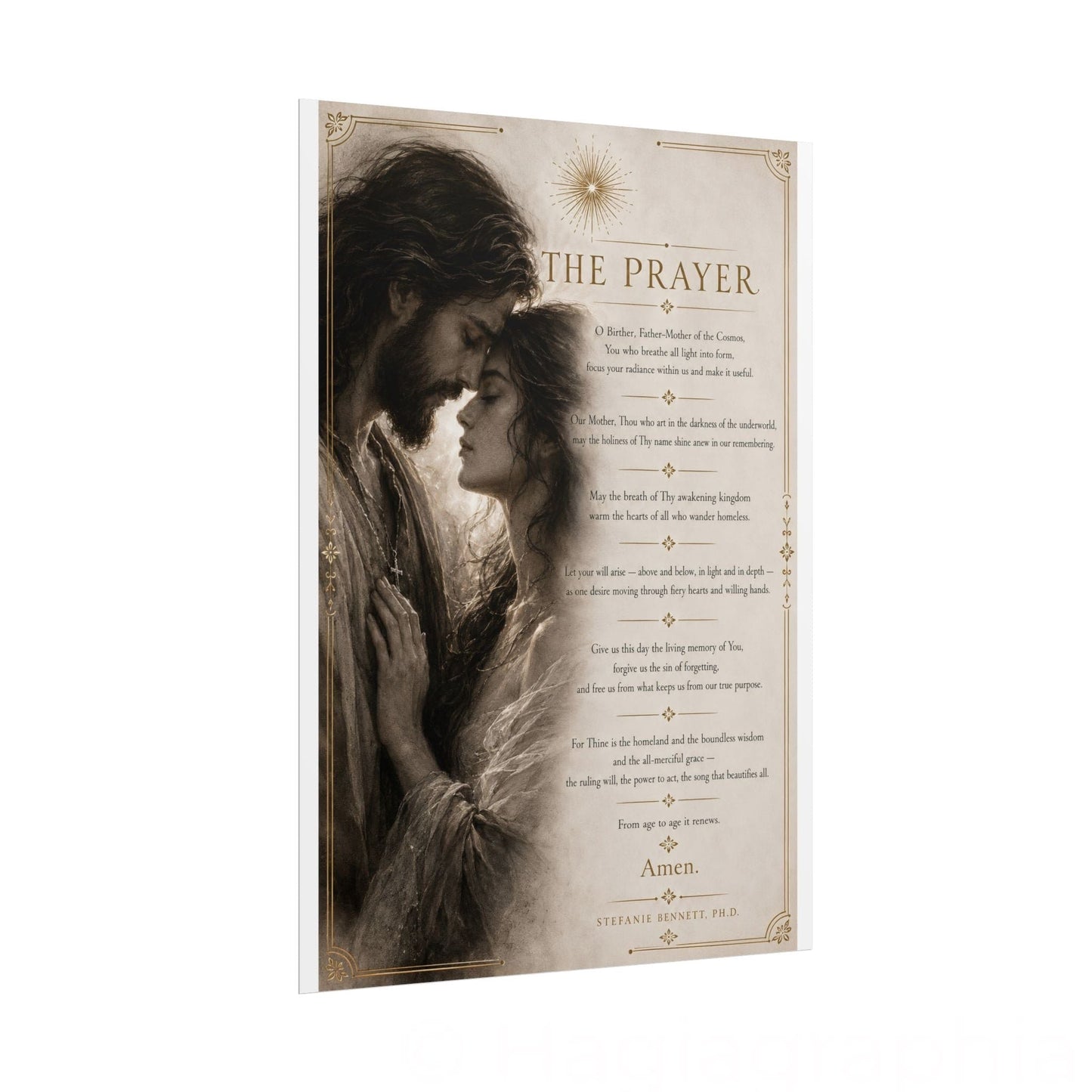 Rolled Poster — The Prayer Jesus & Magdalene Wall Art