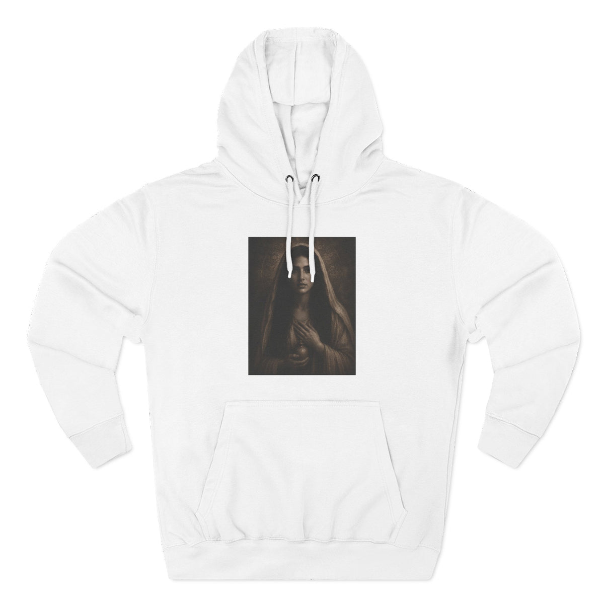 Vintage Portrait Hoodie – Moody Three-Panel Fleece Pullover