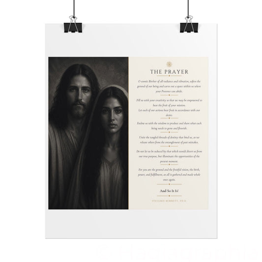 Christ &  Mary Magdalene Prayer Rolled Poster — Wall Art