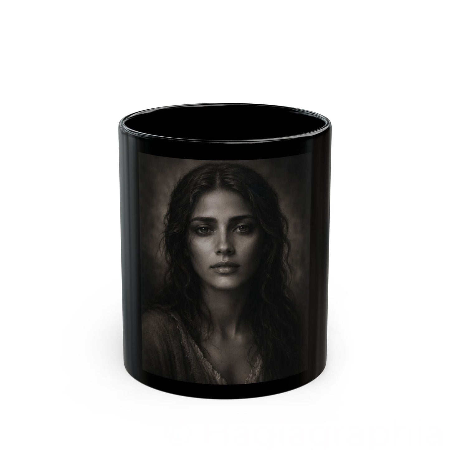 Magdalene: The Gaze Mug | Black Ceramic Coffee Cup