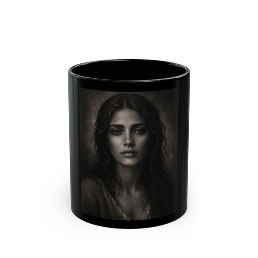 Magdalene: The Gaze Mug | Black Ceramic Coffee Cup