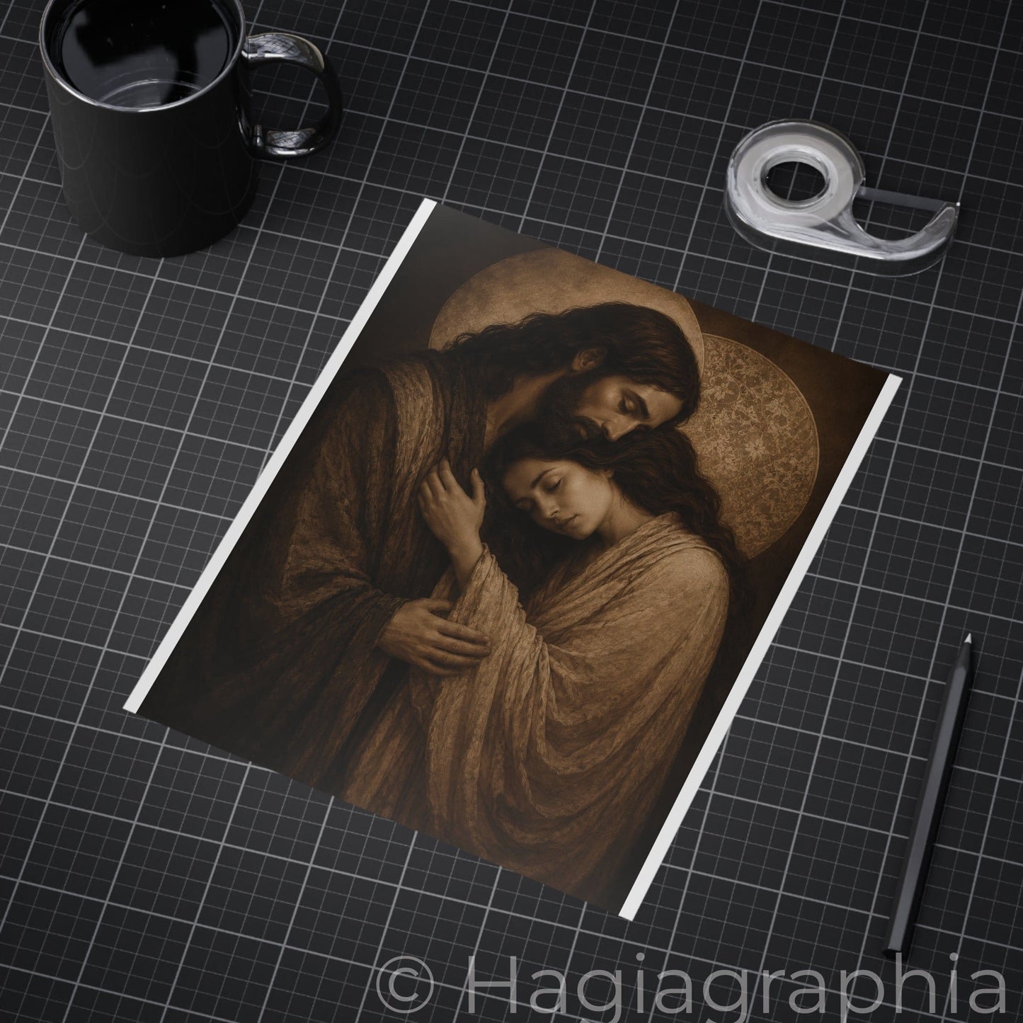 Yeshua & Mary Print | Unframed Print, Religious Wall Art