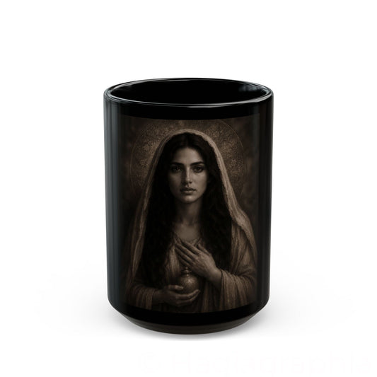 Magdalene of the Alabaster Jar Mug | Black Ceramic Coffee Cup