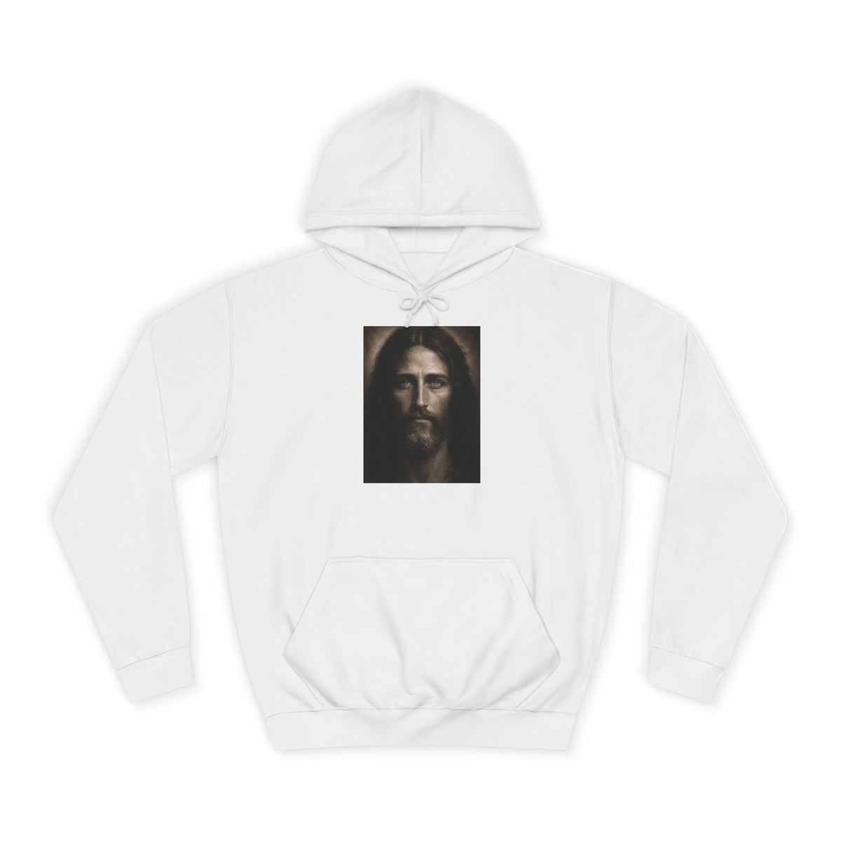 Jesus Portrait Hoodie — Religious Faith Graphic Hoodie
