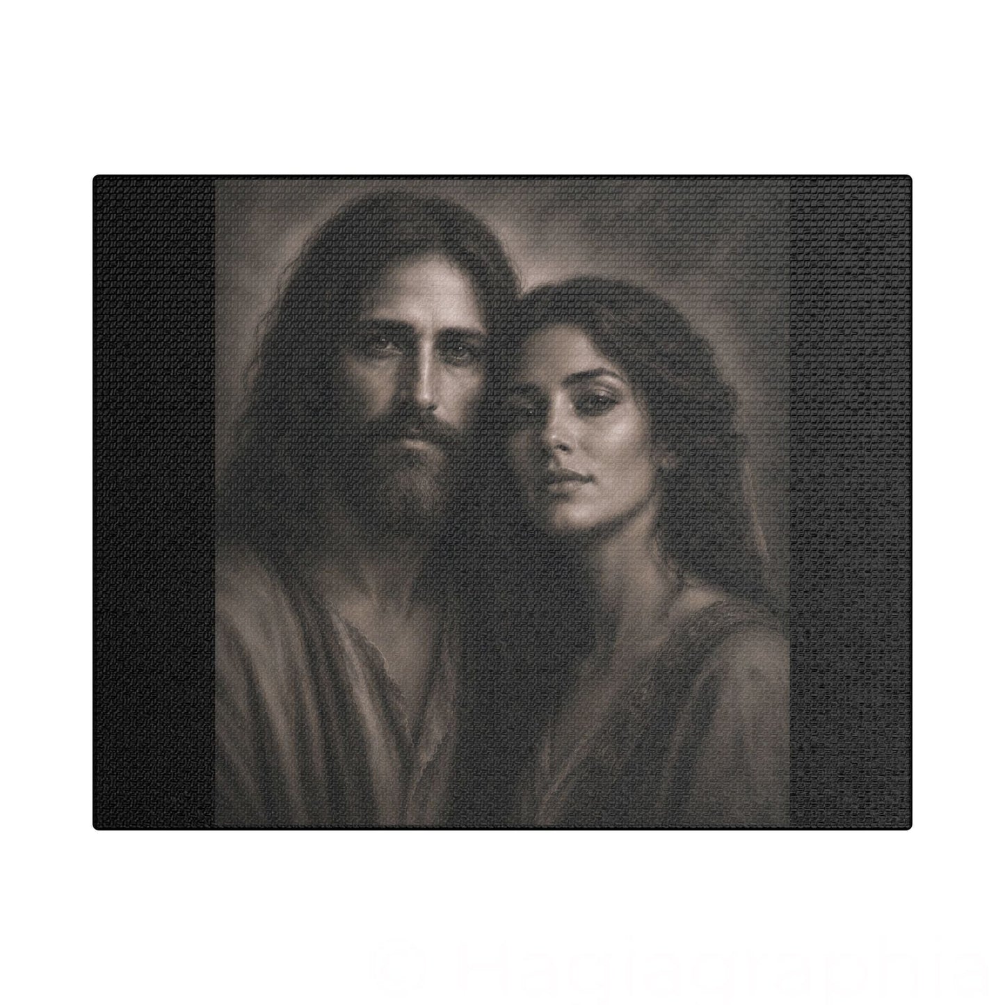 The Beloveds Portrait Satin Canvas Stretched | Wall Art