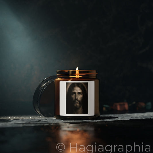Yeshua Portrait Scented Candle — Amber Soy