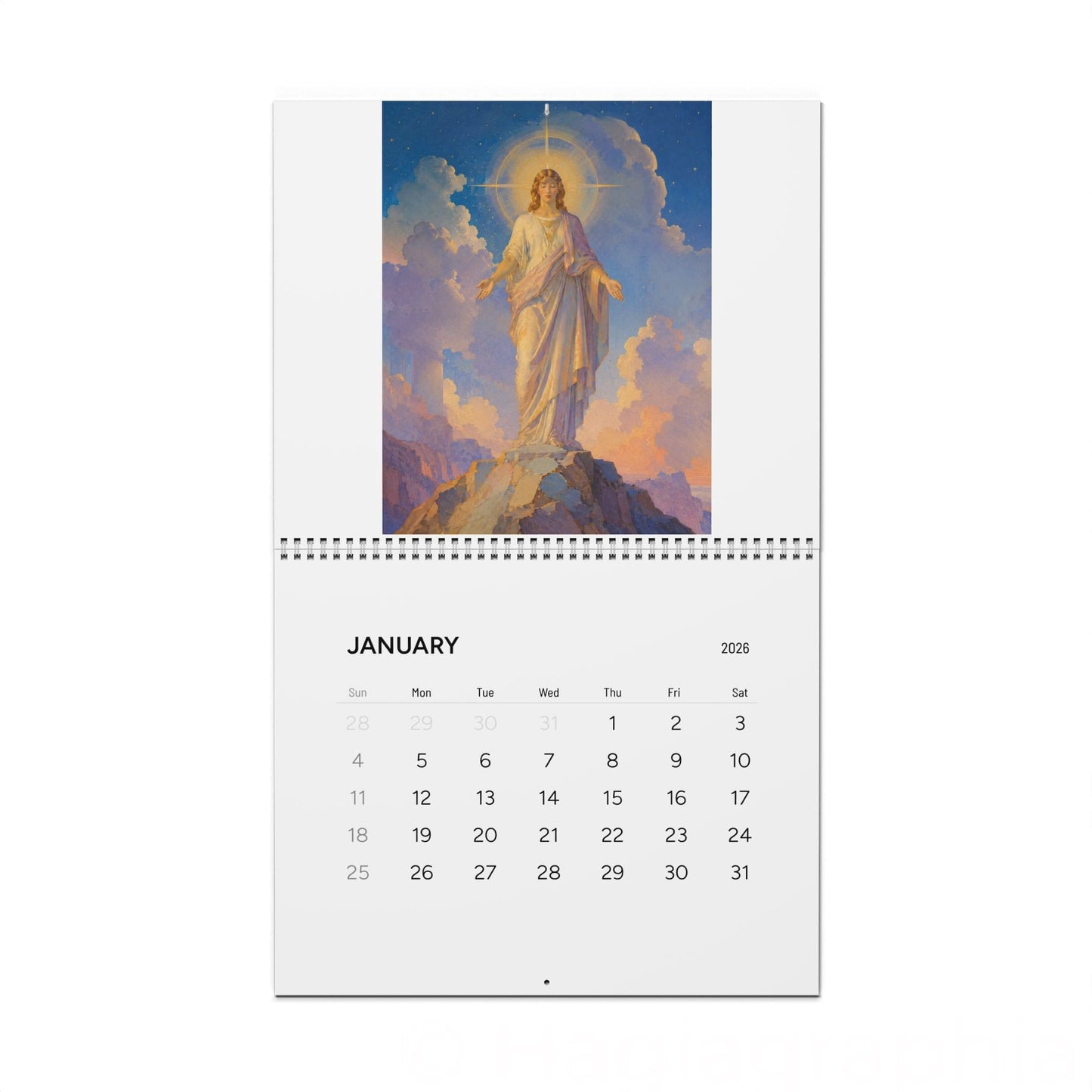 Hagiagraphia 2026 Wall Calendar | Simple Monthly Planner