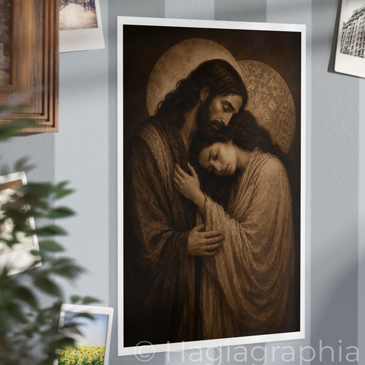 Yeshua & Mary Print | Unframed Print, Religious Wall Art