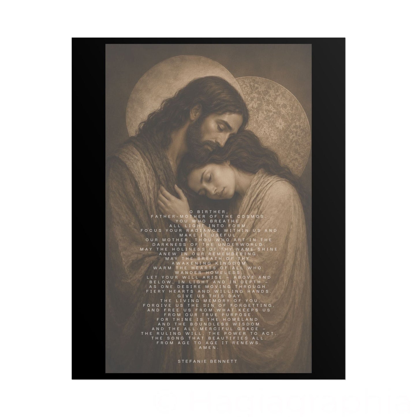 The Father-Mother Prayer Archival Print- Embrace