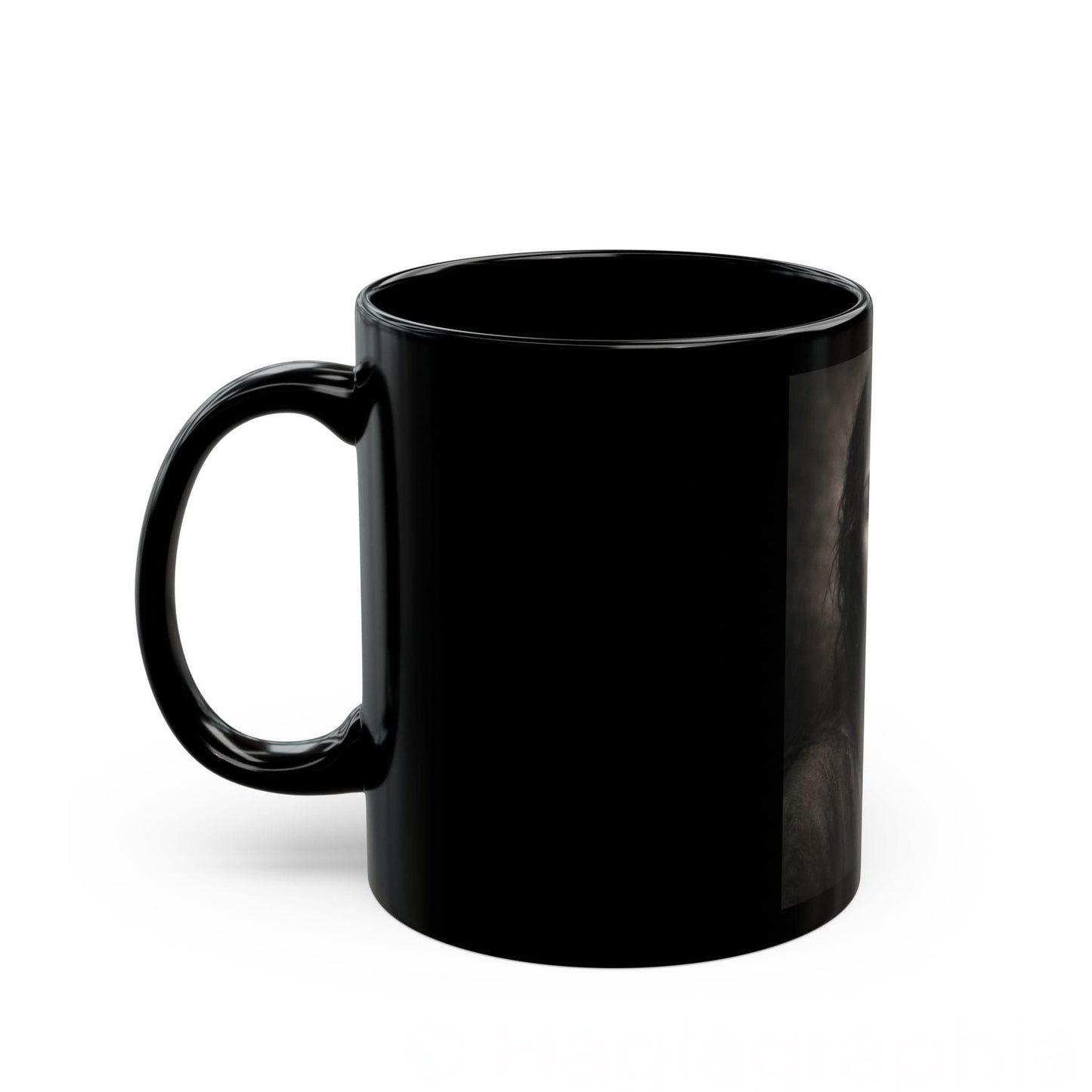 Magdalene: The Gaze Mug | Black Ceramic Coffee Cup