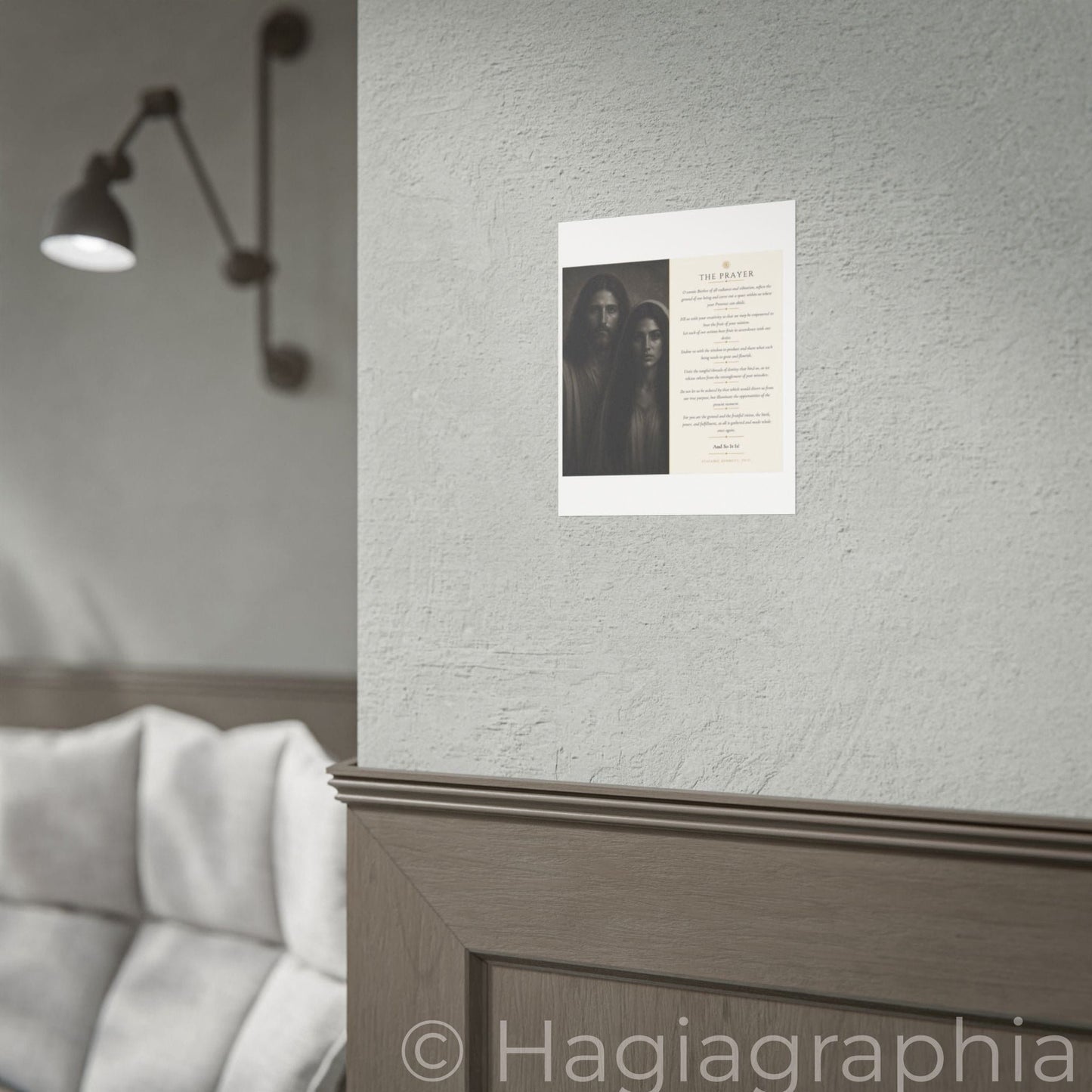 Christ &  Mary Magdalene Prayer Rolled Poster — Wall Art
