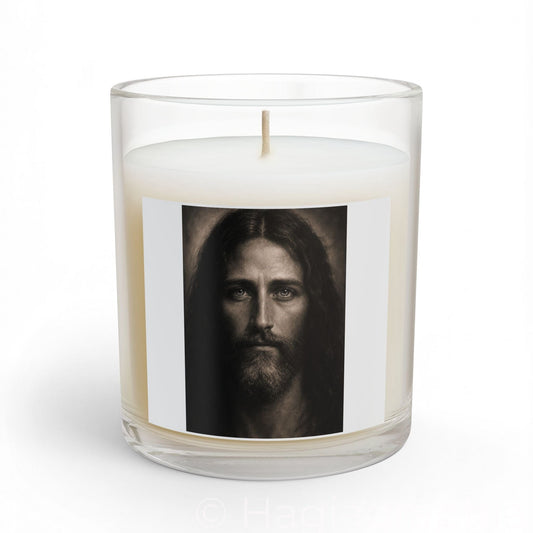 Yeshua Portrait Glass Candle — 11oz