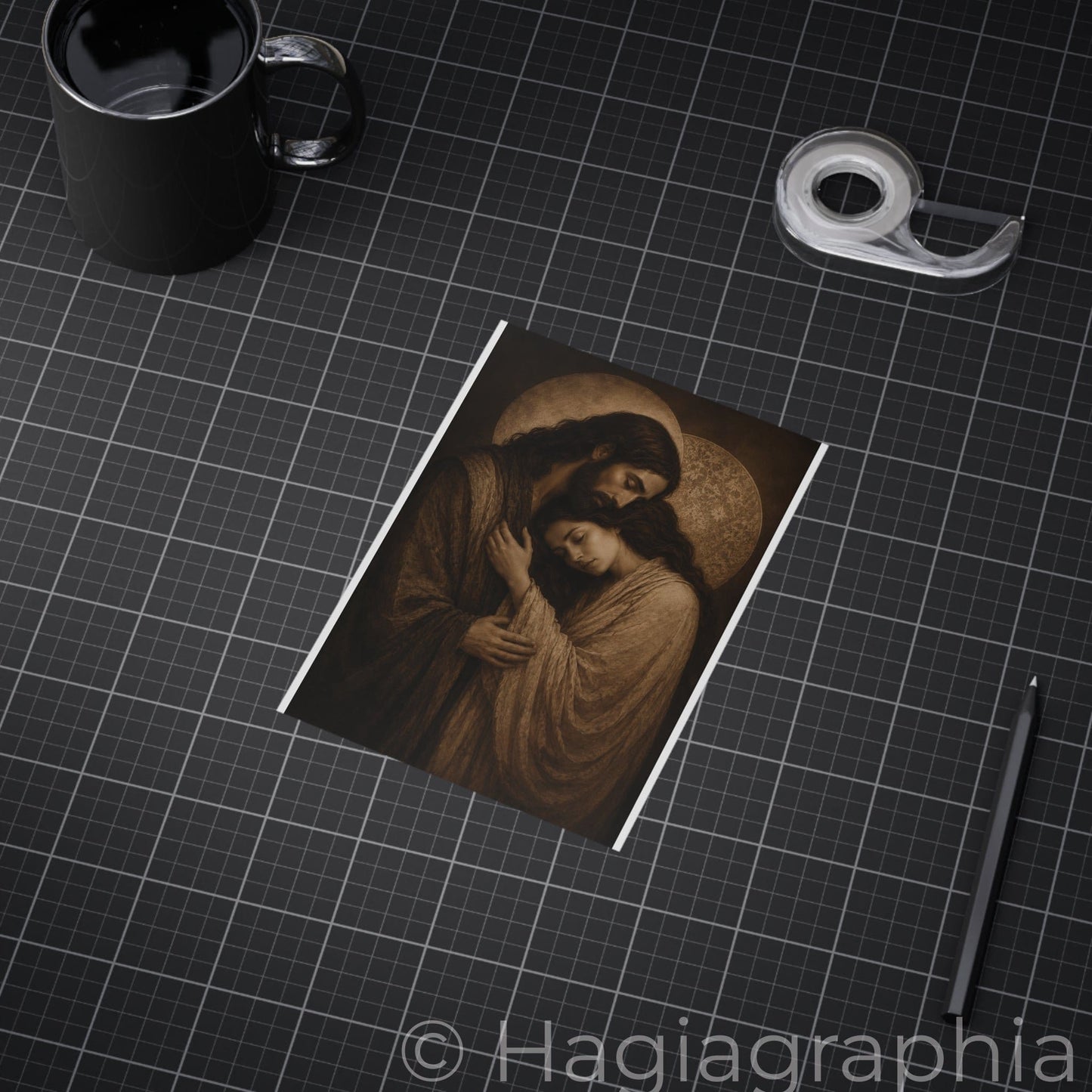 Yeshua & Mary Print | Unframed Print, Religious Wall Art